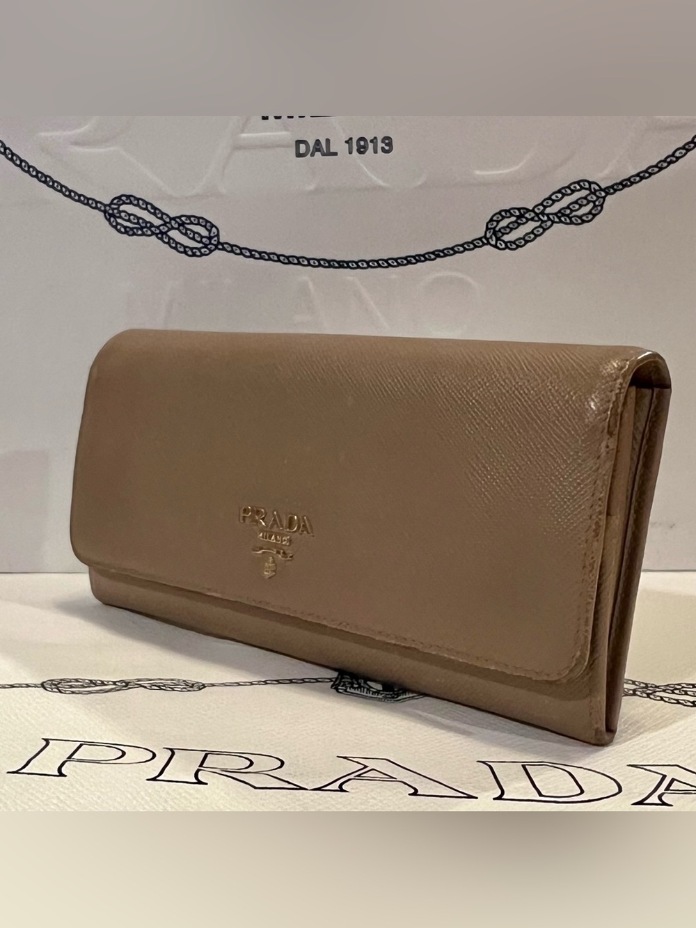 Prada Saffiano Leather Continental Wallet - Picture 2 of 16